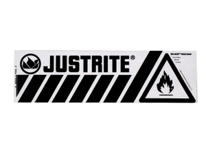 JUSTRITE Bottom Flammable Band Label for Safety Cabinets, Small, Haz-Alert™ - 29005