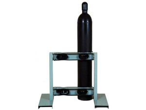 JUSTRITE Steel Gas Cylinder Stand, 4 Cylinder Capacity, Back-to-Back - 35296 JUSTRITE Steel Gas Cylinder Stand, 4 Cylinder Capacity, Back-to-Back - 35296