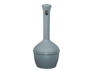 JUSTRITE 4 Gallon Plastic Outdoor Ashtray, Elite Smoker's Ceasefire®, Cool Gray - 268501