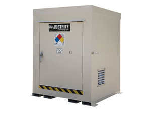 JUSTRITE 4-Drum, Explosion Relief Panels, Non-Combustible Outdoor Safety Locker - 911041 JUSTRITE 4-Drum, Explosion Relief Panels, Non-Combustible Outdoor Safety Locker - 911041