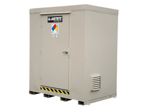 JUSTRITE 6-Drum, 2-Hour Fire-Rated Outdoor Safety Locker - 912060 JUSTRITE 6-Drum, 2-Hour Fire-Rated Outdoor Safety Locker - 912060