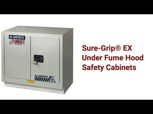 JUSTRITE 15 Gallon, 1 Shelf, 1 Door, Self Close, Right Hinge, Corrosives/Acids Safety Cabinet, ChemCor® Under Fume Hood, Light Neutral - 8825222