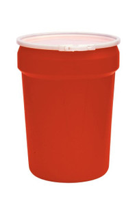 EAGLE 30 Gallon Plastic Lever-Lock Lab Pack Open Head Plastic Barrel Drum EAGLE 30 Gallon Plastic Lever-Lock Lab Pack Open Head Plastic Barrel Drum