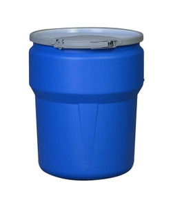 EAGLE 10 Gallon Metal Lever-Lock Lab Pack Open Head Plastic Barrel Drum, Blue EAGLE 10 Gallon Metal Lever-Lock Lab Pack Open Head Plastic Barrel Drum, Blue