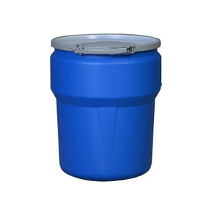 EAGLE 14 Gallon, Metal Lever-Lock, Lab Pack Open Head Plastic Barrel Drum Metal with 1x2" and 1x3/4" Bung Holes, Blue - 1610MBBG1 EAGLE 14 Gallon, Metal Lever-Lock, Lab Pack Open Head Plastic Barrel Drum Metal with 1x2" and 1x3/4" Bung Holes, Blue - 1610MBBG1
