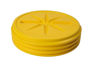 EAGLE Screw-On Lid Replacement For Model 1600SL Plastic Drum Barrel, Yellow - 1600SLLD EAGLE Screw-On Lid Replacement For Model 1600SL Plastic Drum Barrel, Yellow - 1600SLLD