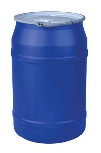 EAGLE 55 Gallon, Metal Lever-Lock, Lab Pack Open Head Plastic Barrel Drum with 2x2" Bung Holes, Blue - 1656MBBG2 EAGLE 55 Gallon, Metal Lever-Lock, Lab Pack Open Head Plastic Barrel Drum with 2x2" Bung Holes, Blue - 1656MBBG2