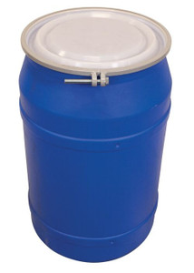 EAGLE 55 Gallon Metal Bolt Ring Lab Pack Open Head Plastic Barrel Drum, Blue