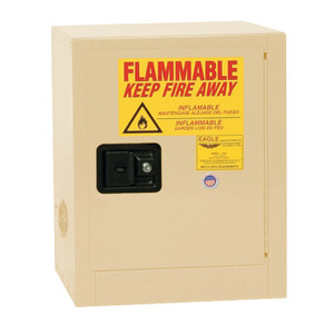 EAGLE 4 Gallon, 1 Shelf, 1 Door, Manual Close, Flammable Liquid Cabinet, Bench Top, Beige - - 1904XBEI