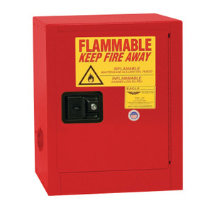 EAGLE 4 Gallon, Bench Top, 1 Shelf, 1 Door, Manual Close Flammable Liquid Cabinet, Red - 1904XRED
