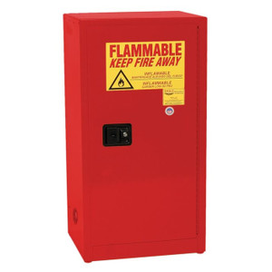 EAGLE 16 Gallon,1 Shelf, 1 Door, Self Close Flammable Liquid Cabinet, Space Saver, Red - 1905XRED