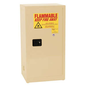 EAGLE 16 Gallon, 1 Shelf, 1 Door, Manual Close, Flammable Liquid Cabinet, Space Saver, Beige - 1906XBEI