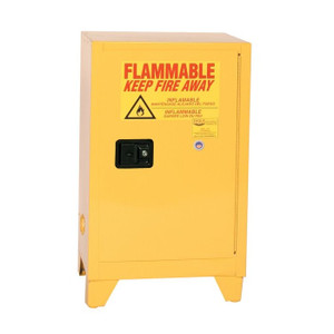 EAGLE 12 Gallon, 1 Shelf, 2 Door, Self Close, Flammable Liquid Cabinet, Space Saver, Tower™, Yellow - 1924XLEGS EAGLE 12 Gallon, 1 Shelf, 2 Door, Self Close, Flammable Liquid Cabinet, Space Saver, Tower™, Yellow - 1924XLEGS