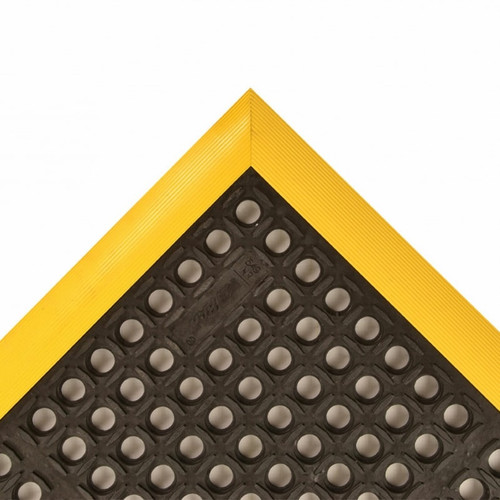 NOTRAX Drainage Anti-Fatigue Mat Safety Stance®  26X40 Black/Yellow - 549S2640YB