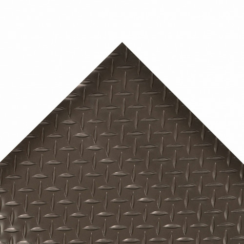 NOTRAX Black Diamond Plate Rubber Mat, Anti-Slip Runner 4X75 Black/Yellow - 738R0048YB
