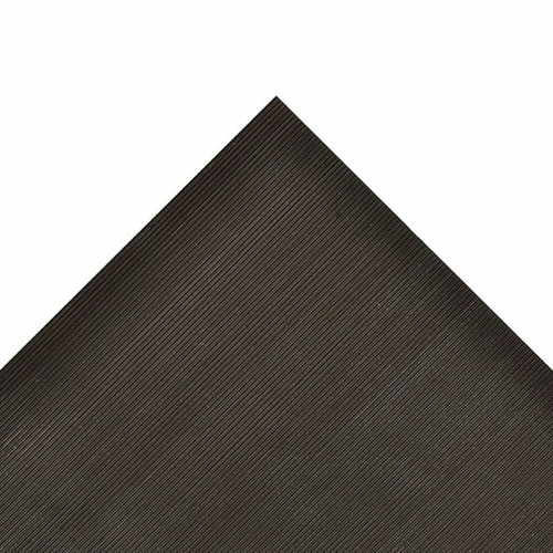 NOTRAX Floor Protector Rubber Mat, V-Groove Corrugated Runner™ 2X75 Black - 750R0024BL