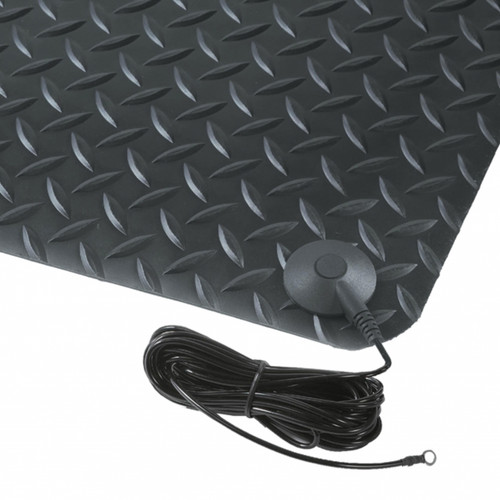 JUSTRITE MAT,826 DIAMOND STAT 3' BLACK