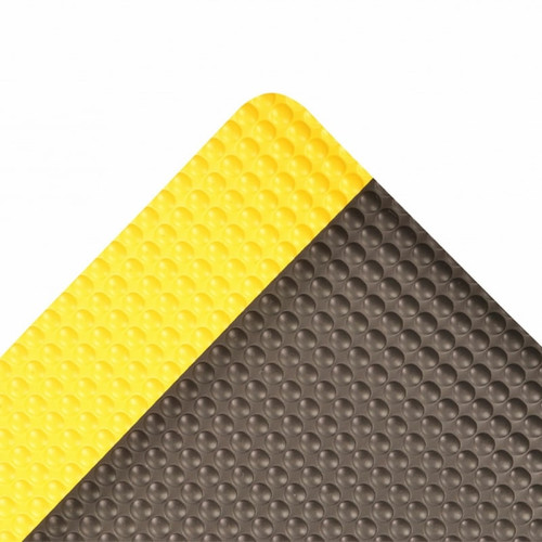 NOTRAX Anti Fatigue Mat Bubble Trax® Grande™ 3X5 Black/Yellow - 982S0035YB