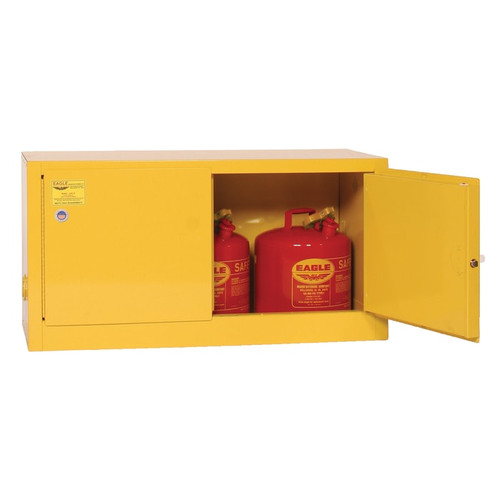 EAGLE 15 Gallon 1 Shelf, 2 Door, Manual Close, ADD-On, Flammable Liquid Cabinet, Yellow part number ADD15X