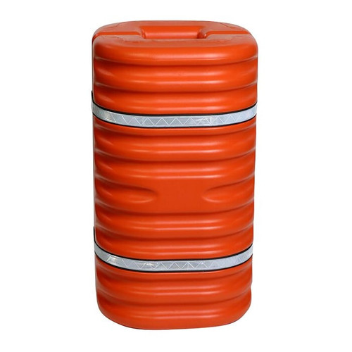 EAGLE Fits 6" Column, Hi-Visibility Column Protector with Reflective Straps, Orange - 1706OR