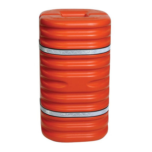 EAGLE Fits 9" Column, Hi-Visibility Column Protector with Reflective Straps, Orange - 1709OR