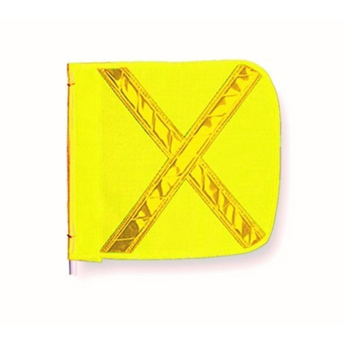 CHECKERS 12" Replacement Flags for Warning Whips with Yellow Reflective X -FS8025-Y