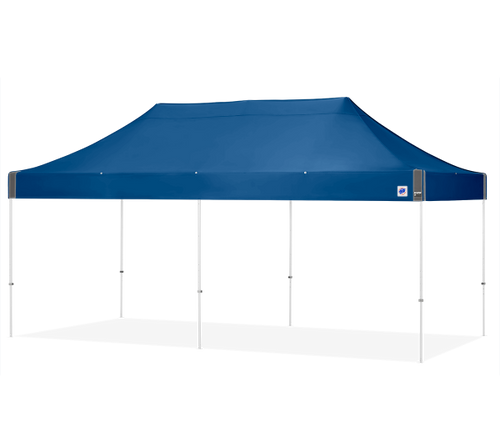 E-Z UP 10x20 Eclipse White Steel Frame, Royal Blue Top