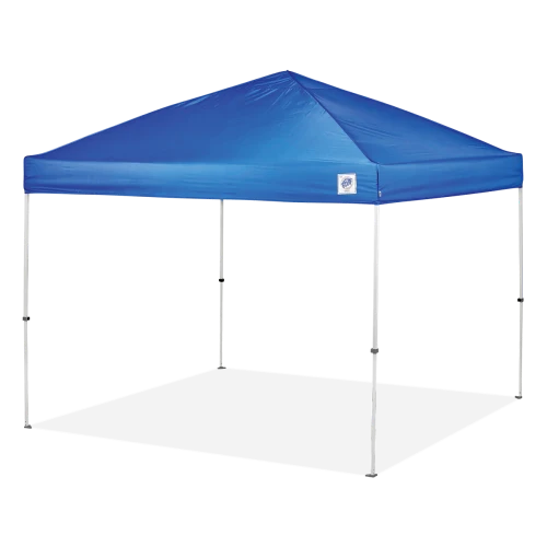 E-Z UP Envoy™ 10'x10' Royal Blue Canopy, White Steel