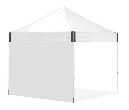 E-Z UP 10' Straight Leg Sidewall, no Zippers, White