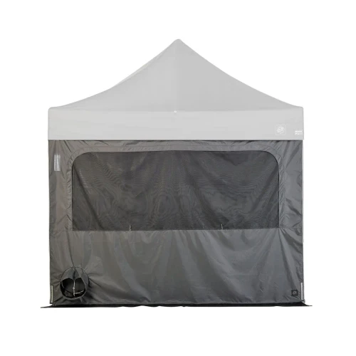 E-Z UP 10' Utility FXT Mesh Window Sidewall w/ Ground Flap, Steel Gray