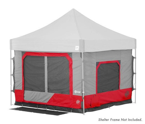 E-Z UP Camping Cube, Red, 10x10 Straight Leg
