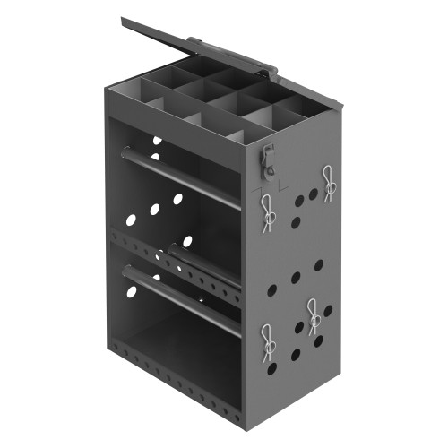 Durham Steel Wire Spool Storage Rack with Compartment Box