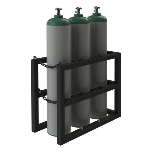 DURHAM Gas Cylinder Rack for 3 Vertical Cylinders