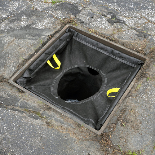 ENPAC Rectangular, Cone Style Storm Sentinel® Catch Basin Insert, Adjustable, Black - 16"x20" to 28"x36" (4341)