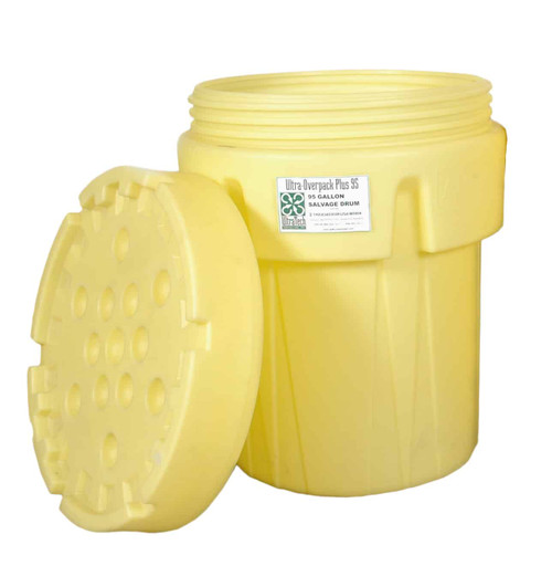 ULTRATECH 95-Gallon Ultra-Overpack Salvage Drum®, Yellow