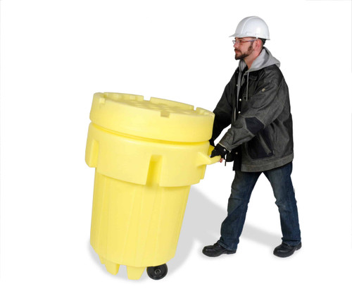 ULTRATECH 95-Gallon Wheeled Ultra-Overpack Salvage Drum®, Yellow