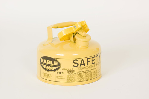 EAGLE 1 Gallon Steel Safety Can for Diesel, Type I, Flame Arrester, Yellow - UI10SY