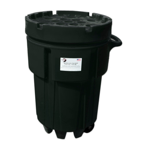 ENPAC 95-Gallon Wheeled Poly SpillPack Drum, Black (1299-BD)