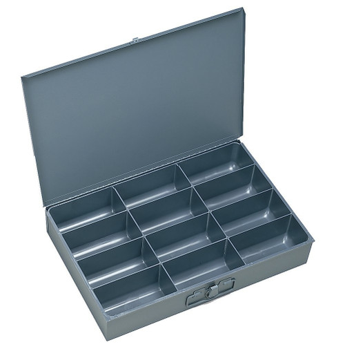 DURHAM Gray Steel Small Compartment Box - 12 Compartments