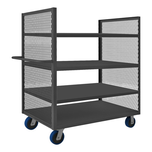 DURHAM 2SPT-EX3060-4-2K-6PU-95, 2 Sided Mesh Truck, 4 shelves