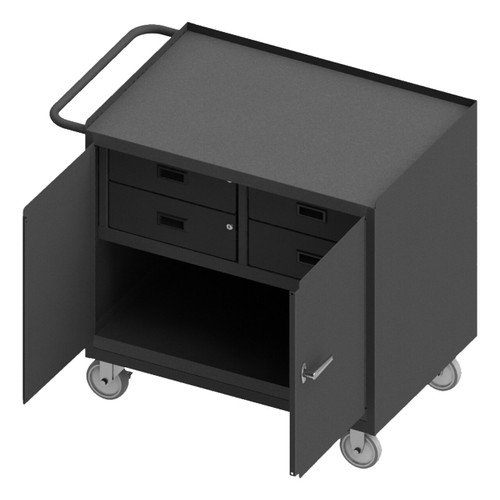 DURHAM 3119-95, Mobile Bench Cabinet, 4 drawer, steel