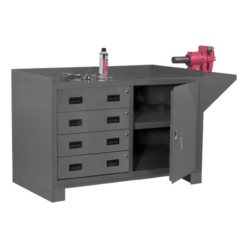 DURHAM 3404-95, Stationary Workstation, 4 drawers