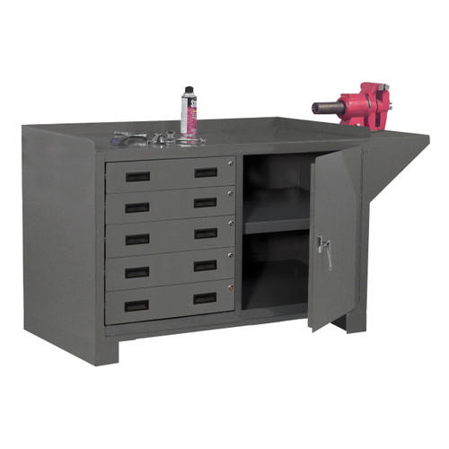 DURHAM 3405-95, Stationary Workstation, 5 drawers