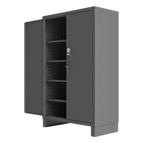 DURHAM 3703CX-BLP4S-95, Electronic Cabinet, 4 shelf, 2 doors