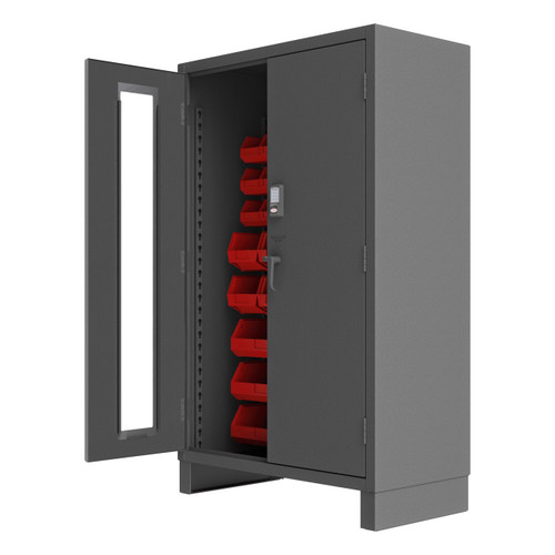 DURHAM 3703CXC-42B-1795,  Electronic Cabinet, 42 red bins