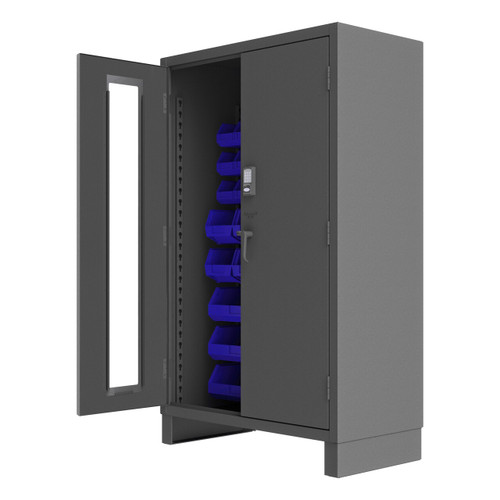 DURHAM 3703CXC-42B-5295,  Electronic Cabinet, 42 blue bins