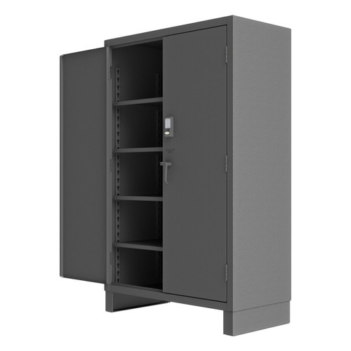 DURHAM 3704CX-BLP4S-95, Electronic Cabinet, 4 shelf, 2 doors