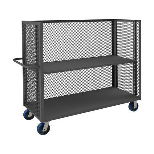 DURHAM 3ST-EX2460-1AS-6PU-95, 3 Sided Mesh Truck, 1 adjustable shelf