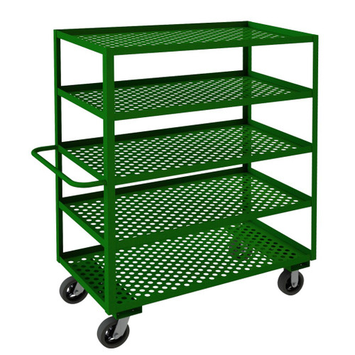 DURHAM GC-2448-5-6MR-83T, Garden Cart, 5 perforated shelves