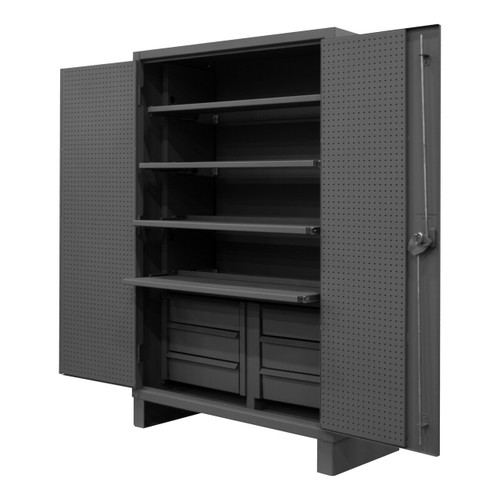 DURHAM HDCDP244878-4SS6B95, Cabinet, 24X48, 4 shelves, 6 drawers